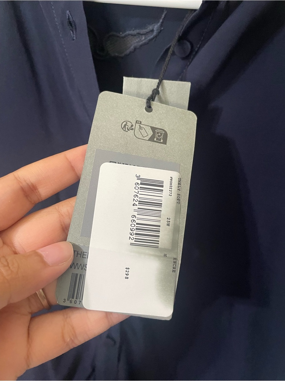Zadig & Voltaire Thely Soft Navy Silk-Feel Blouse | NWT | Medium - Picture 6 of 12